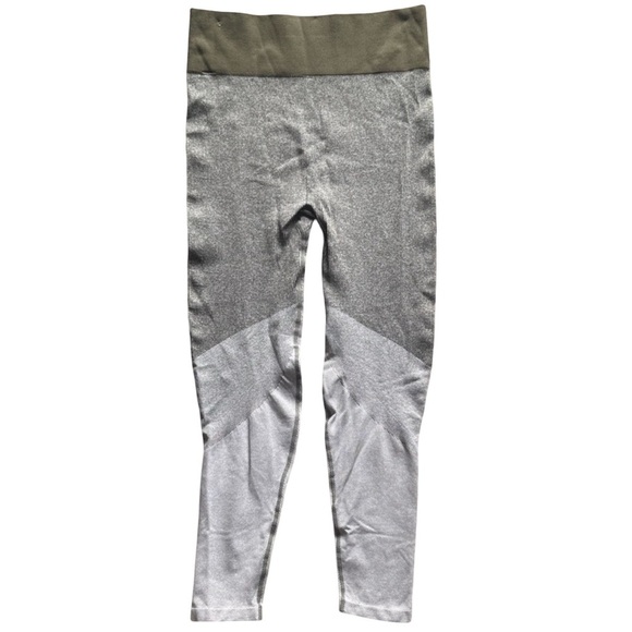 Aerie Seamless Chill Play Move Leggings – Olive Green/Grey Colorblock - Size L - Picture 3 of 3